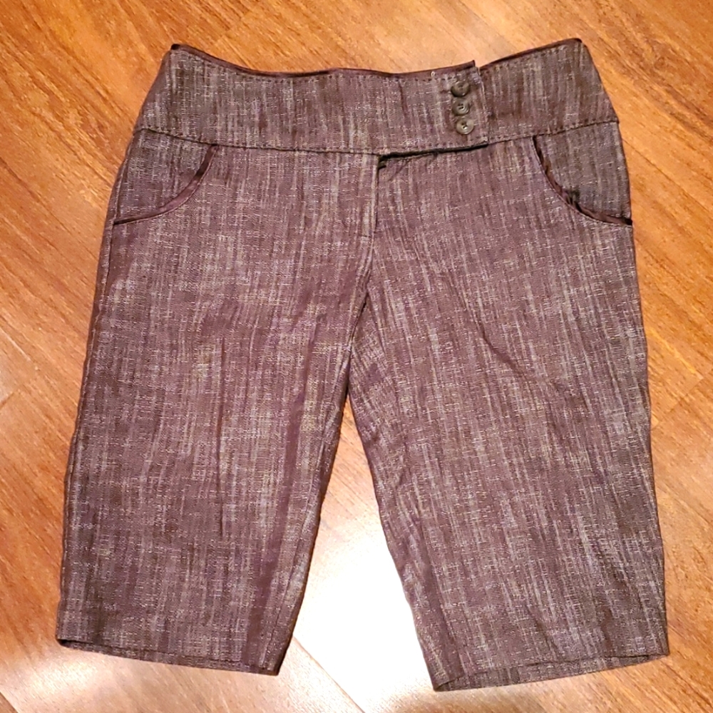 my Michelle Dark Brown Women's Juniors Bermuda Shorts - Size 3